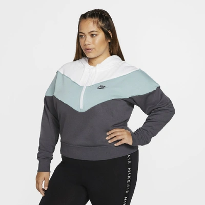 Nike Sportswear Heritage Women's 1/2-zip Top (plus Size) In Grey | ModeSens