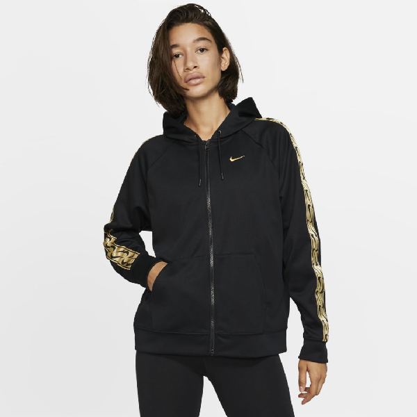 black and gold nike hoodie womens