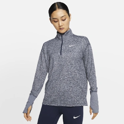 Shop Nike Element Women's Half-zip Running Top In Grey