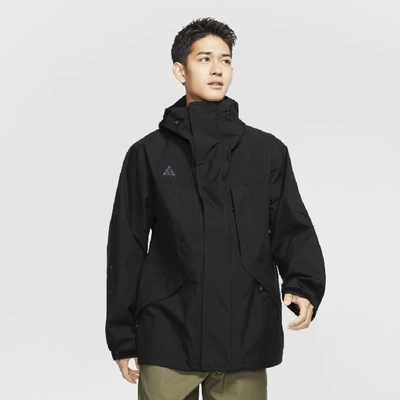 Shop Nike Acg Gore-tex Men's Hooded Jacket In Black,anthracite