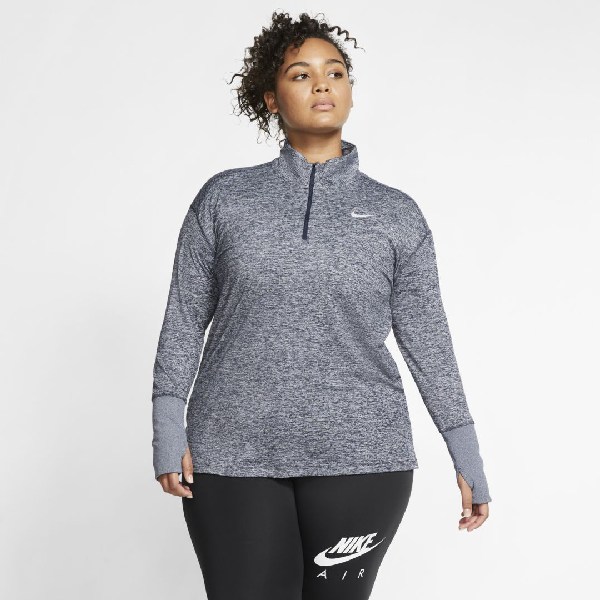 nike half zip top women's grey