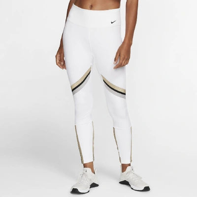 Shop Nike One Icon Clash Women's 7/8 Tights In White