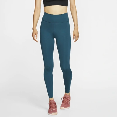 Shop Nike One Luxe Women's Mid-rise Tights In Blue