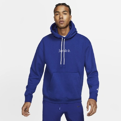 forsendelse efter skole meteor Nike Sportswear Jdi Heavyweight Men's Fleece Pullover Hoodie In Deep Royal  Blue/white | ModeSens