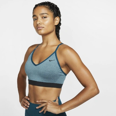 Shop Nike Indy Women's Light-support Sports Bra In Midnight Turquoise