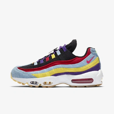 Shop Nike Air Max 95 Sp Shoe In Psychic Blue/white/university Red/chrome Yellow