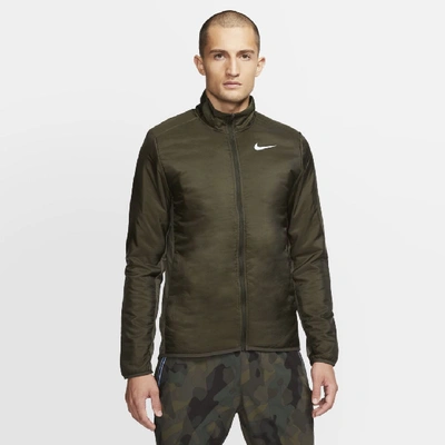 Shop Nike Aerolayer Men's Running Jacket (sequoia) - Clearance Sale In Sequoia,grey Fog