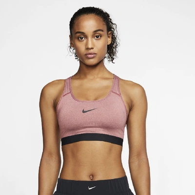Shop Nike Classic Padded Women's Medium-support Sports Bra In Cedar