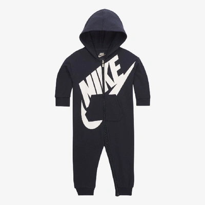 Shop Nike Baby (0-9m) French Terry Coverall In Blue