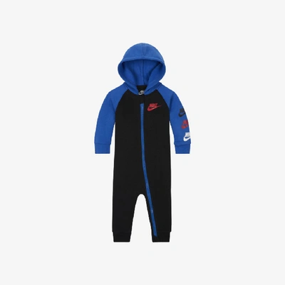 Shop Nike Sportswear Baby (0-9m) Hooded Coverall In Blue