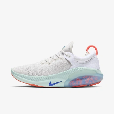 Shop Nike Joyride Run Flyknit Women's Running Shoe (white) - Clearance Sale In White,platinum Tint,bright Mango,racer Blue