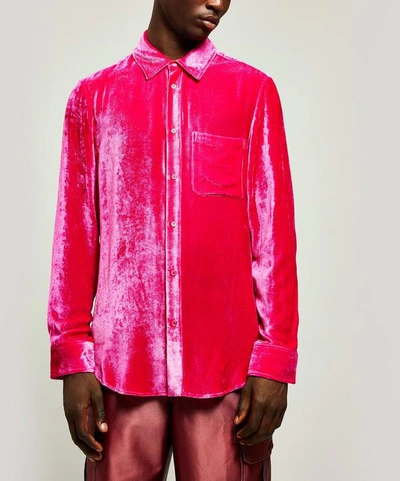 Shop Sies Marjan Sander Velvet Corduroy Shirt In Pink