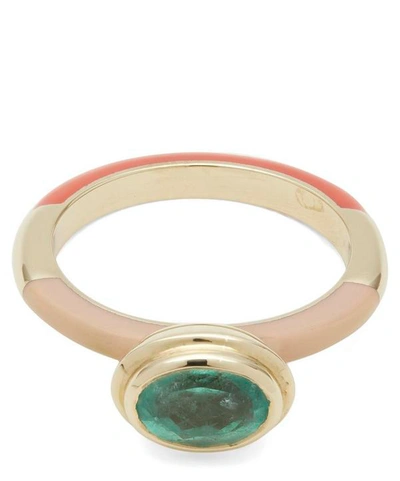 Shop Alice Cicolini Gold Candy Lacquer Oval Water Emerald Ring