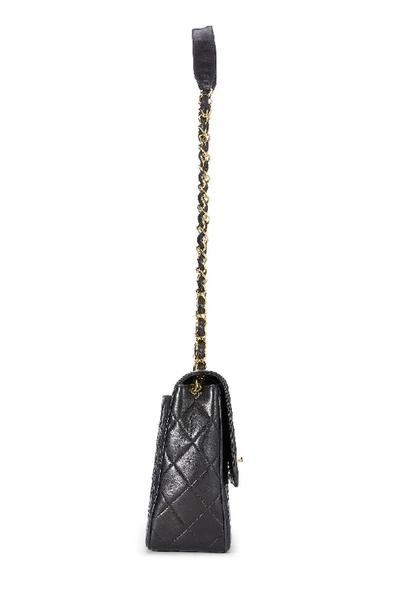 Pre-owned Chanel Black Quilted Lambskin Half Flap Shoulder Bag