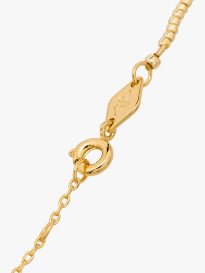 Shop Anni Lu 18k Gold-plated Asym Bracelet In Metallic Black