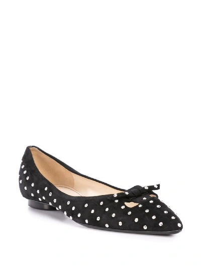 Shop Marc Jacobs The Studded Mouse Ballerina Shoes In Black