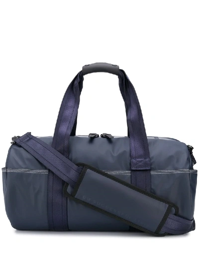 Shop Diesel Logo-print Holdall Bag In Blue