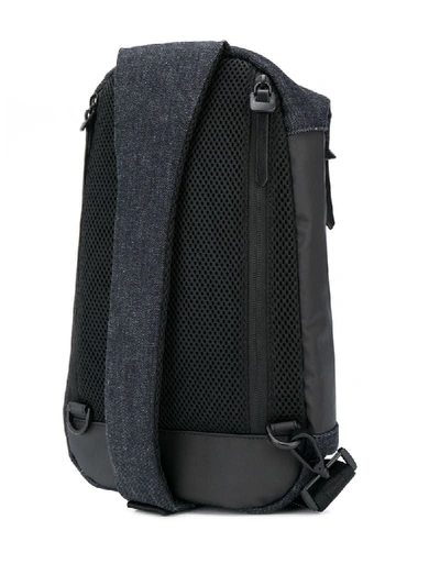 Shop Diesel Denim Backpack In Black