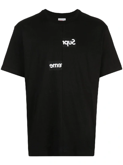 Shop Supreme X Cdg Split Logo T-shirt In Black