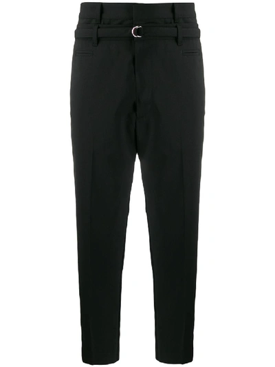 Shop Diesel Double-waist Trousers In Black