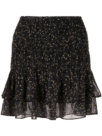 Shop We Are Kindred Amalfi Ruched Mini Skirt In Black
