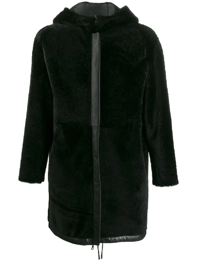 Shop Liska Reversible Hooded Jacket In Black