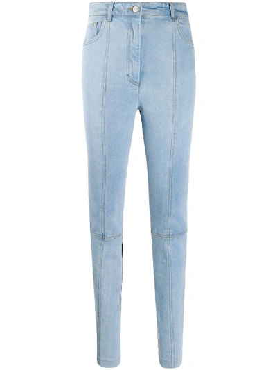 Shop David Koma High-waisted Jeans In Blue
