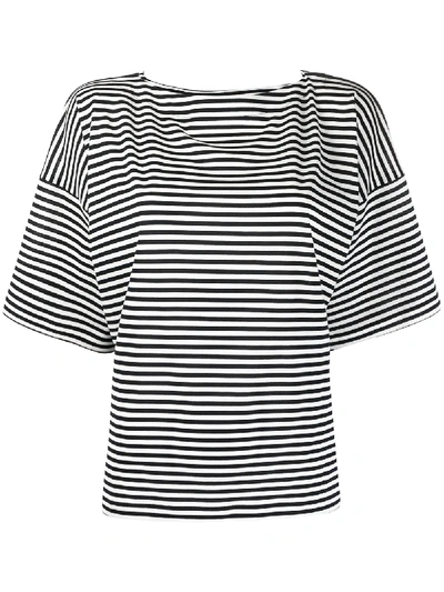 Shop Marni Striped T-shirt In Blue