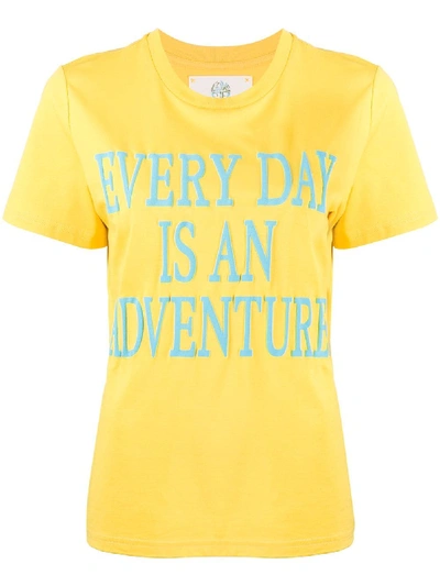 Shop Alberta Ferretti Slogan Short-sleeve T-shirt In Yellow