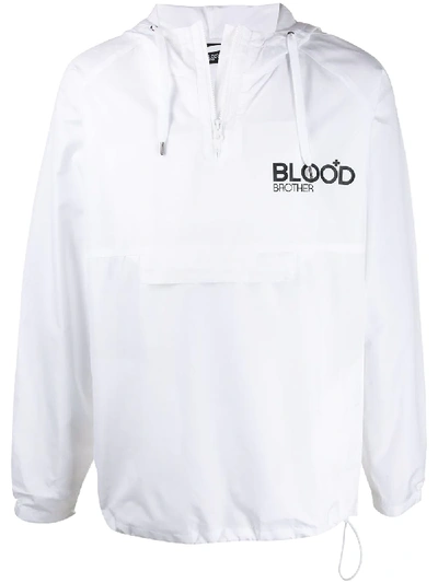 Shop Blood Brother Dalston Windbreaker In White