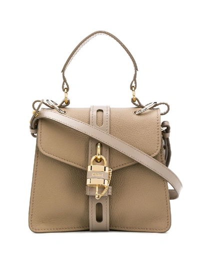 Shop Chloé Small Aby Day Shoulder Bag In Grey