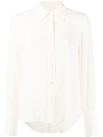 Shop Chloé Ruched Sleeves Blouse In Neutrals