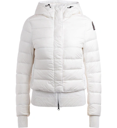 Shop Parajumpers Parajumper Oceanis 411 White Down Jacket With Hood In Bianco