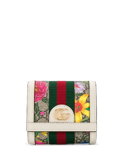 Shop Gucci Ophidia Continental Wallet In Beige