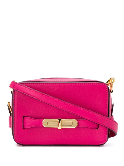 Shop Alexander Mcqueen Small Leather Camera Bag In Pink