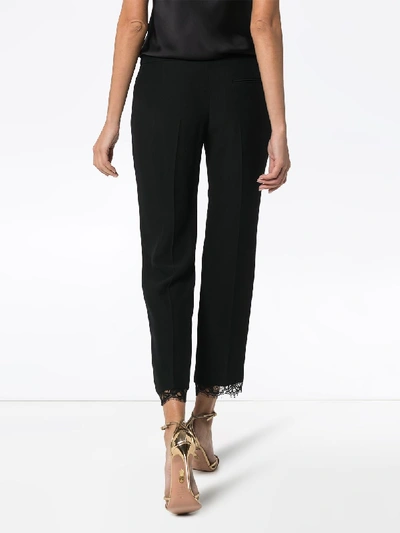 Shop Alexander Mcqueen Trousers With Lace Details In Black