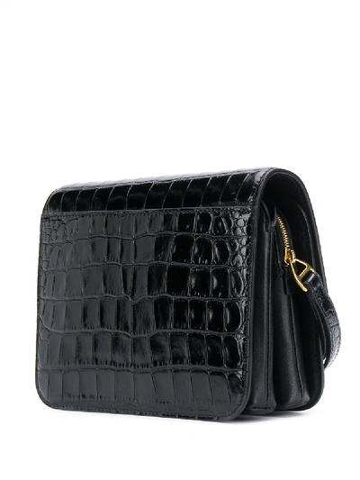 Shop Balenciaga B Bag Small Leather Pouch In Black