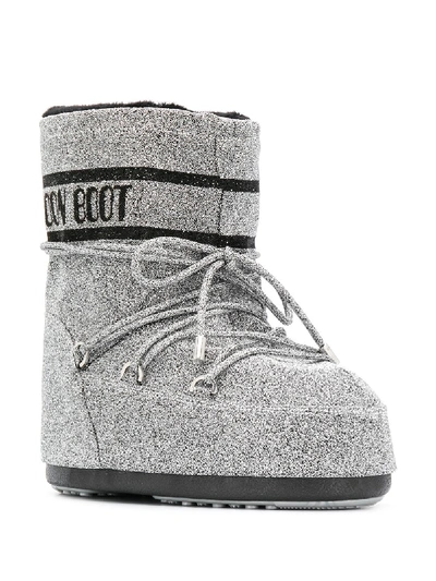 Shop Moon Boot Swarowski Snow Boots In Silver