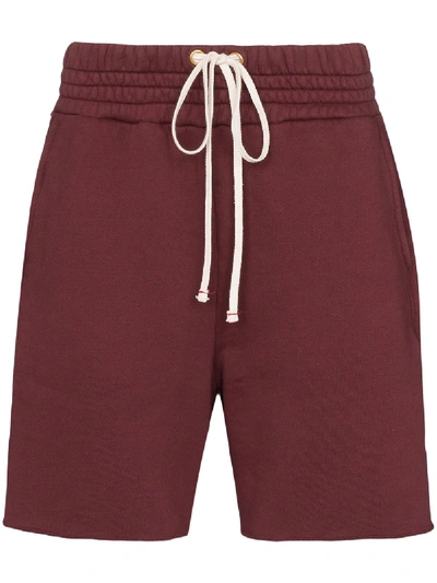 Shop Les Tien Cotton Yacht Shorts In Red