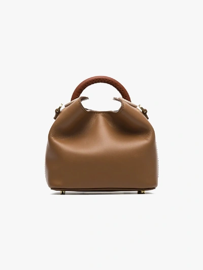 Shop Elleme Brown Madeleine Mini Leather Bag In Neutrals