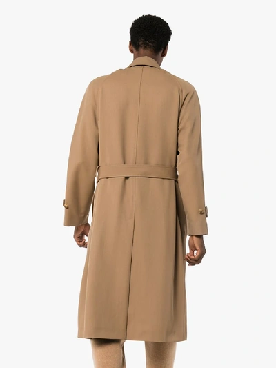 Shop Fendi Belted Trench Coat In Neutrals