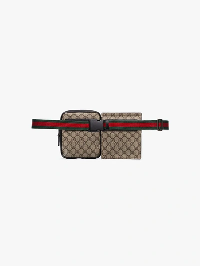 Shop Gucci Gürteltasche Mit Monogramm In Neutrals