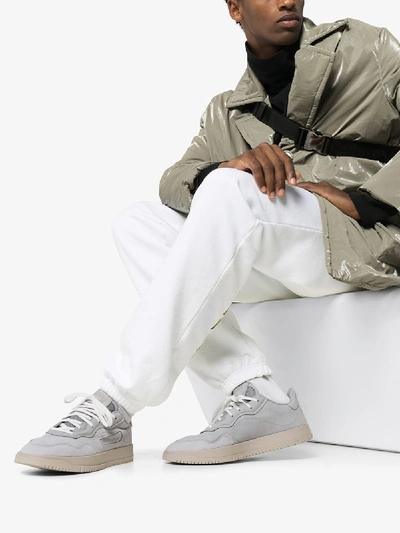 Shop Adidas Originals Grey Sc Premiere Leather Sneakers