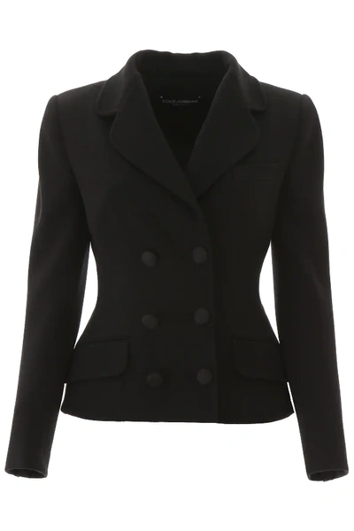 Shop Dolce & Gabbana Double-breasted Blazer In Black