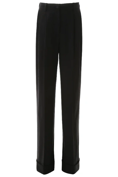 Shop Dolce & Gabbana High-waisted Trousers In Black