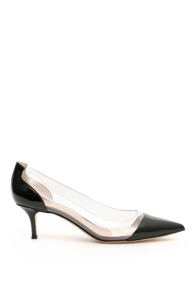 Shop Gianvito Rossi Plexi 55 Pumps In Black