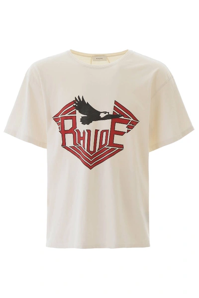 Shop Rhude Rhanger T-shirt In White