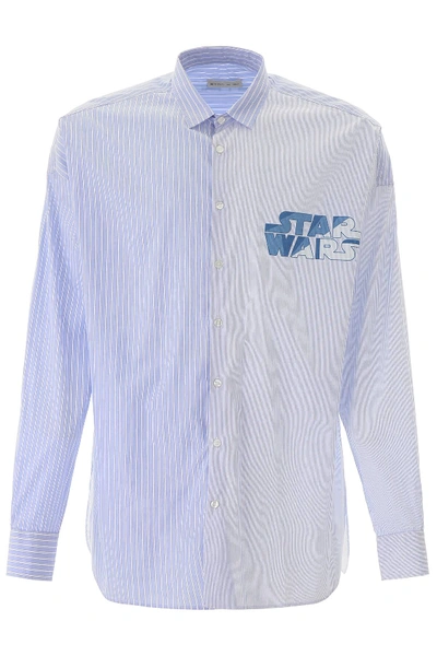Shop Etro Star Wars Shirt In Light Blue,white