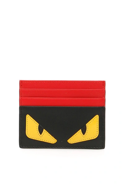 Shop Fendi Bag Bugs Cardholder In Black,yellow,red