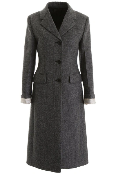 Shop Prada Grey Coat